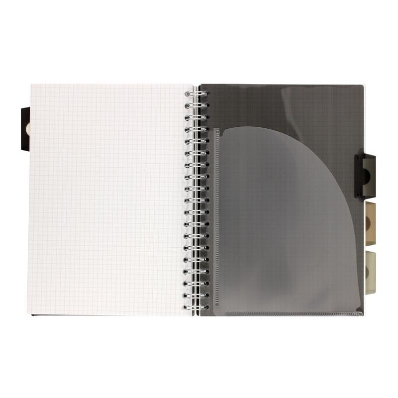 Kołozeszyt A4 100k PUKKA PAD Project Book PP NEON - czarny z pomarańczową gumką