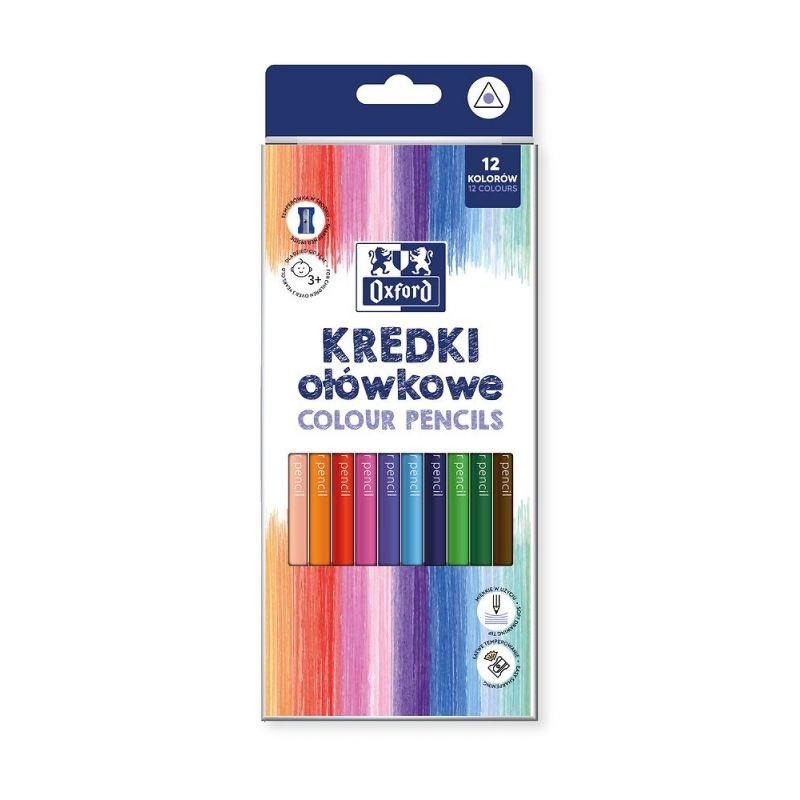 Kredki  ołówkowe 12 kolorów OXFORD Regular