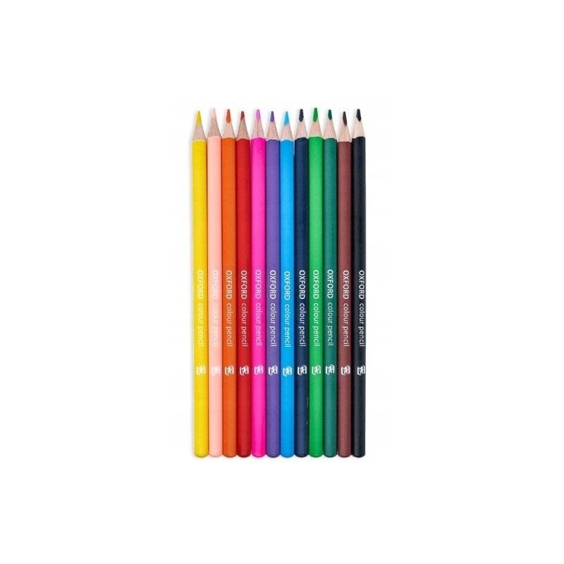 Kredki  ołówkowe 12 kolorów OXFORD Regular