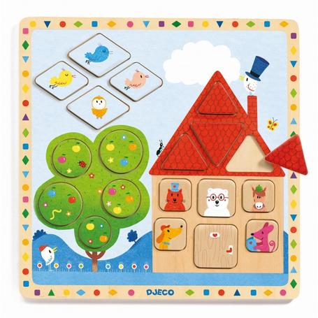 DJECO Puzzle drewniane LUDI & GEO DJ01803