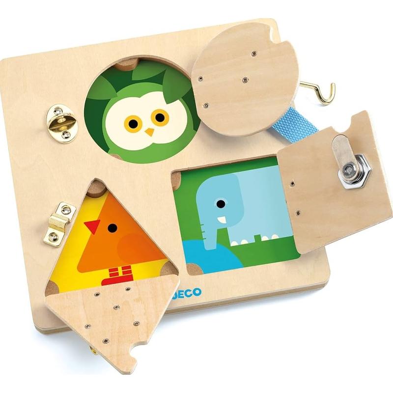 DJECO Drewniana tabliczka manualna LockBasic DJ06213