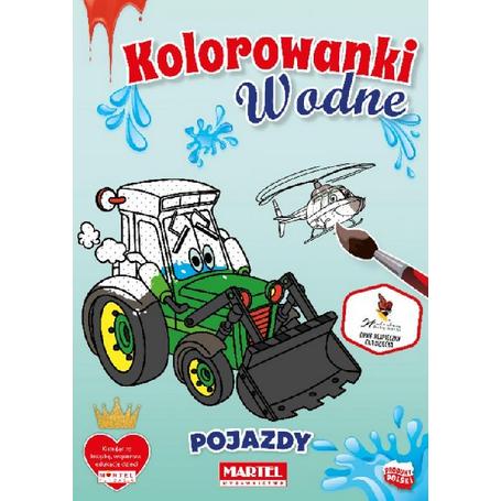 MARTEL Kolorowanka wodna POJAZDY a 90szt.