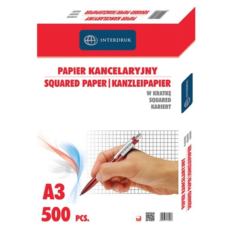 Papier kancelaryjny A3 500 arkuszy INTERDRUK kratka