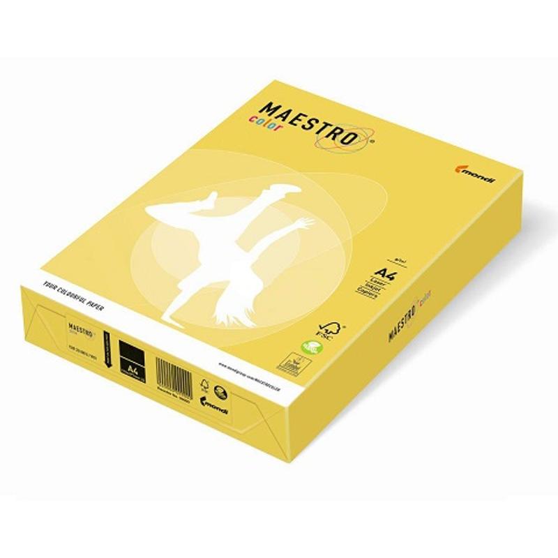 Papier A4 kolor 160g MAESTRO CY39 kanarkowy