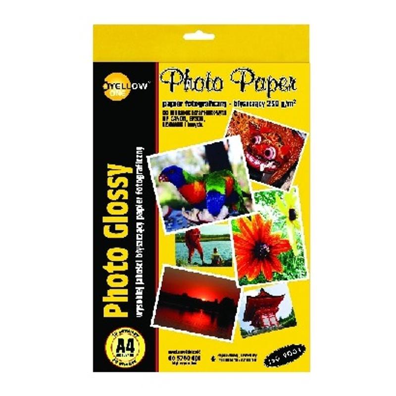 Papier PHOTO fotograficzny 21x29,7  230g błyszczący  A4 a 20ark. YELLOW ONE