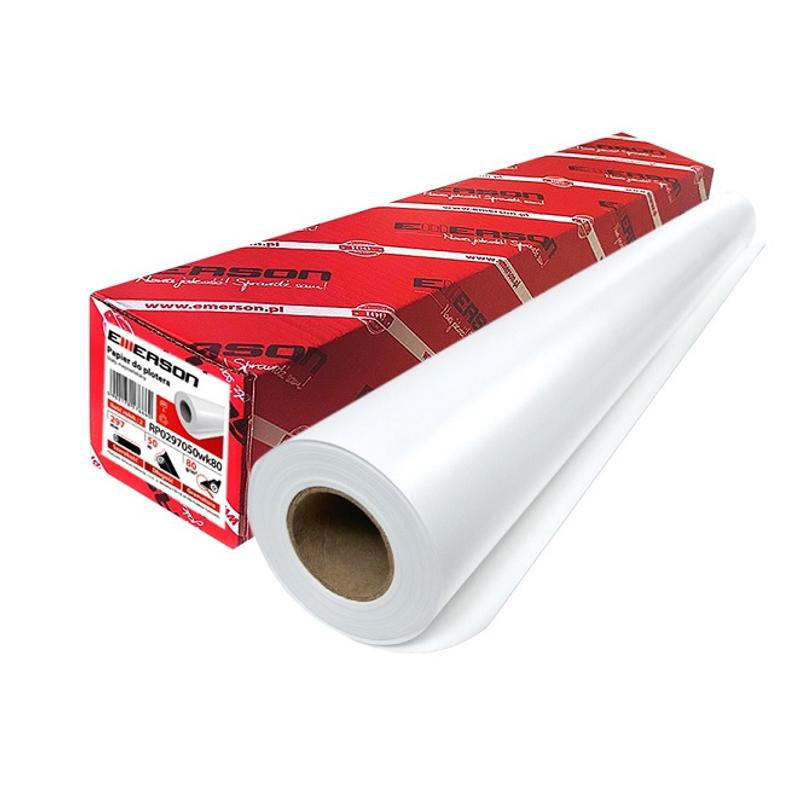 Papier do plotera 297mmx50m  80g EMERSON