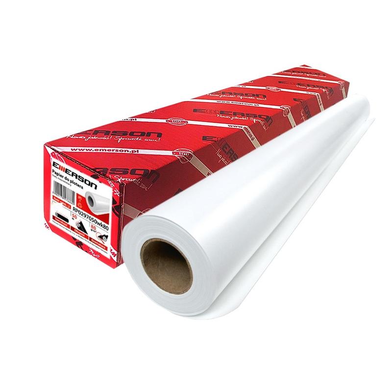 Papier do plotera 594mmx50m  80g EMERSON