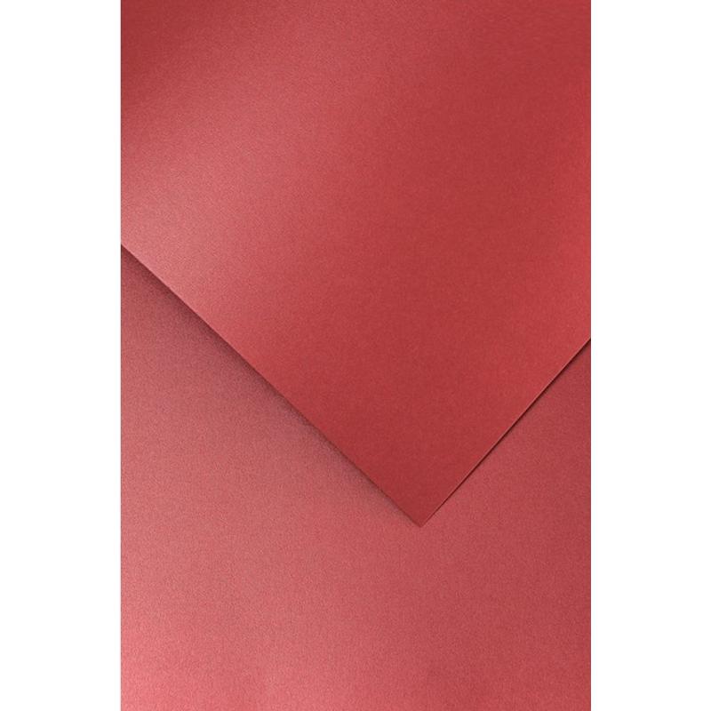 Papier wizytówkowy ozdobny GALERIA PAPIERU ICELAND A4 220 g/ 20 ark. – czerwony 200613