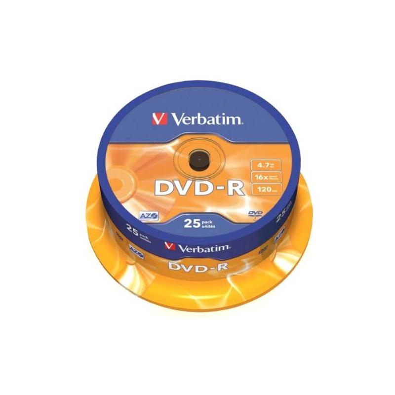 Płyta DVD-R VERBATIM 4,7GB cake 25sztuk
