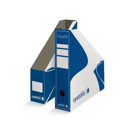 Pojemnik na dokumenty VAUPE papierowy ścięty 8cm 3490066-8 - niebieski