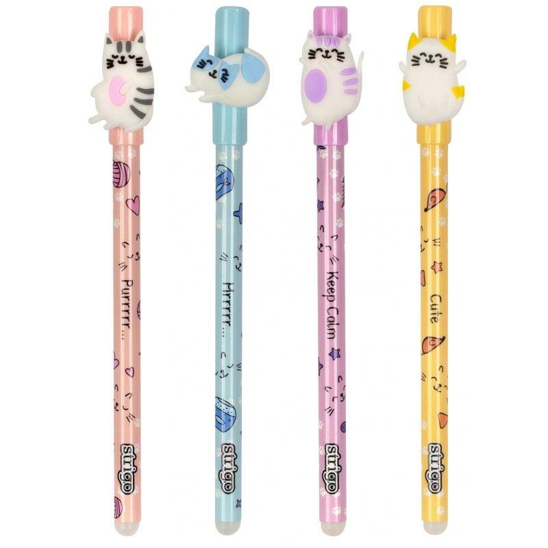 Długopis STRIGO wymazywalny ze skówką - Lazy Cats