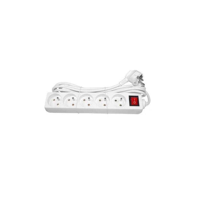 Przedłużacz, listwa przeciw przepięciowa OFFICE PRODUCT 3m/5-gniazd - biały