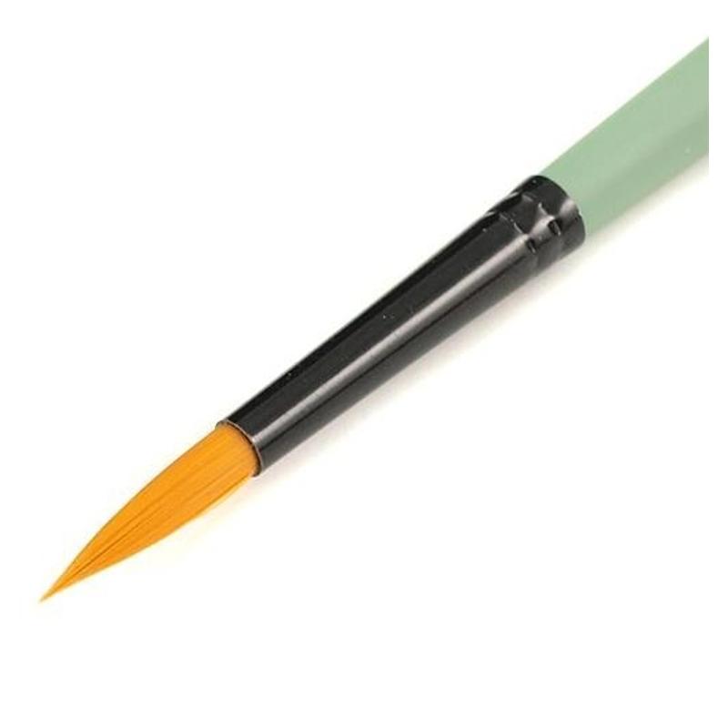 RENESANS Pędzel złoty, syntetyk - okrągły, rączka zielona  nr 7