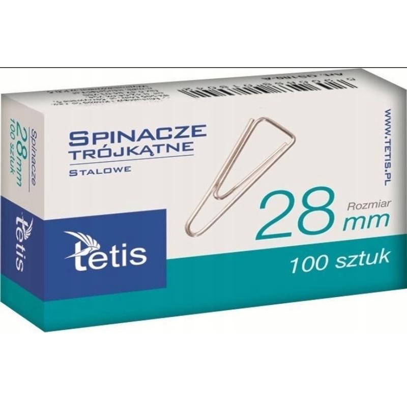 Spinacz 28mm TETIS-GS-180-B  trójkątne