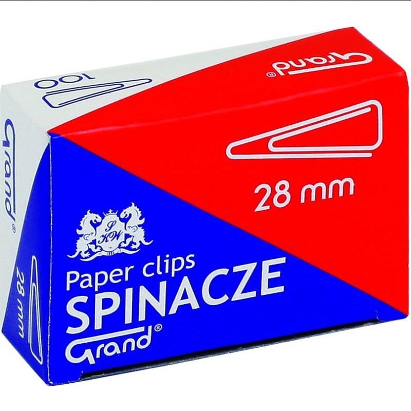 Spinacz 28mm trójkątny GRAND  a 100szt