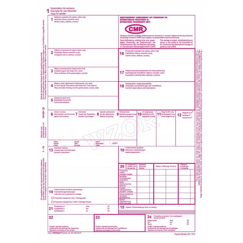 Druk CMR A4  1+3 (4 odcinkowy) 01173