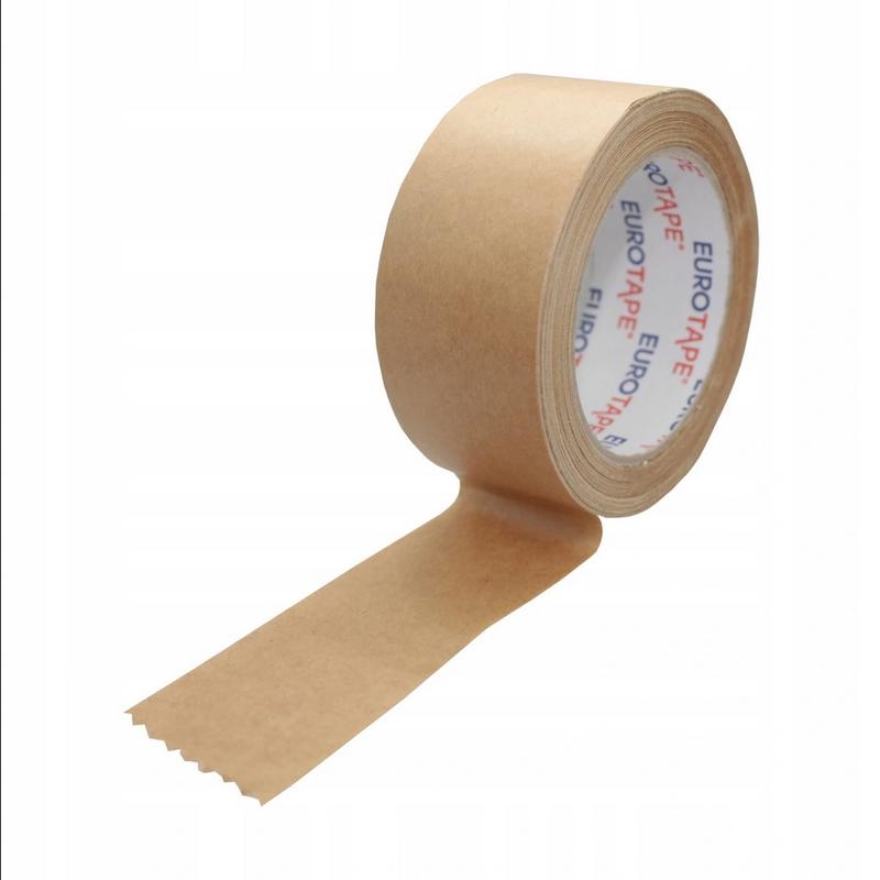 Taśma pakowa 48mm/50mb 6szt EuroTape(ET)  TCC-014H - KRAFT, papierowa, brązowa