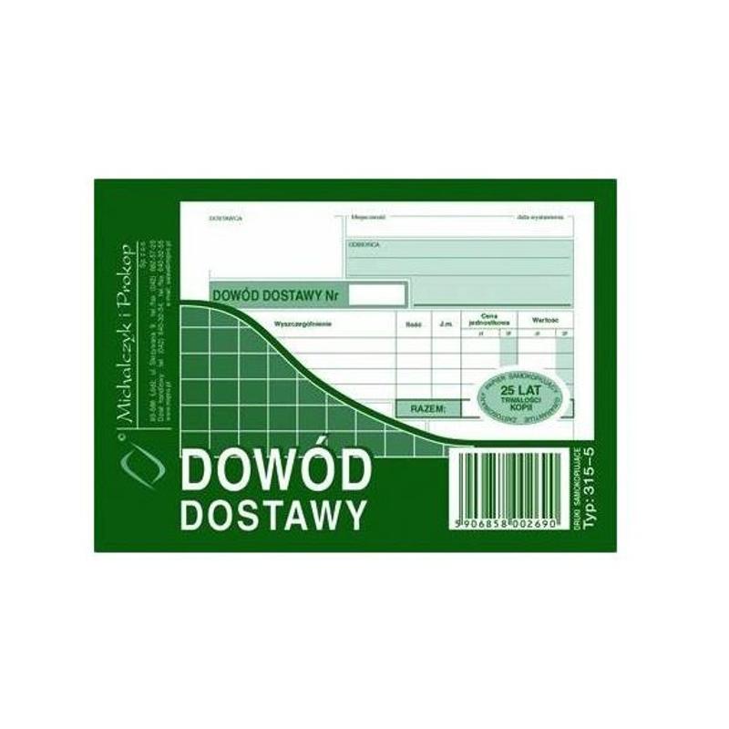 Druk Dowód Dostawy A6  315-5