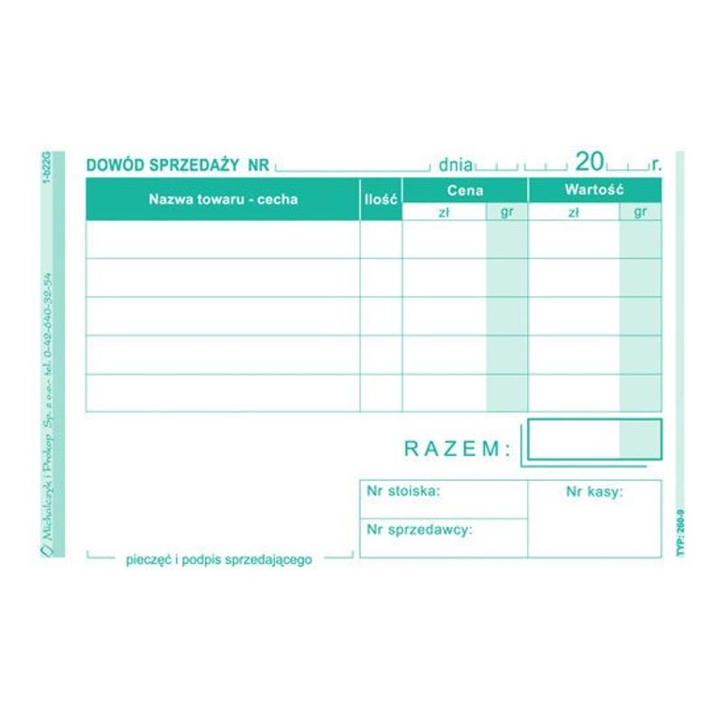Druk Dowód Sprzedaży A7 260-9