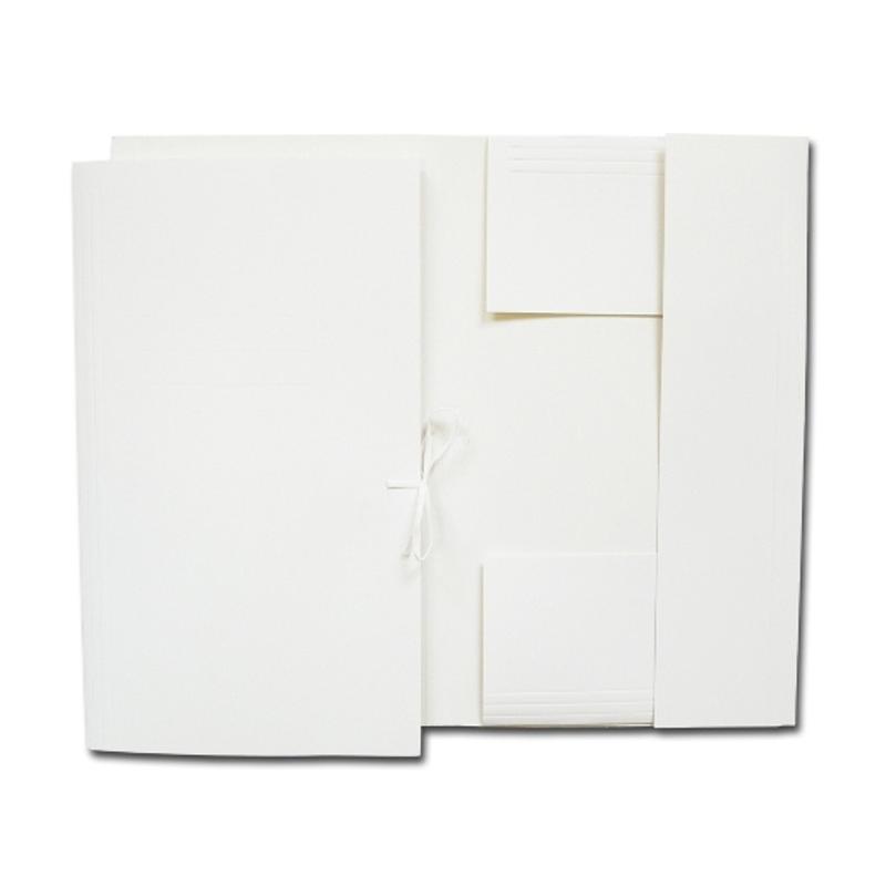 Teczka wiązana Barbara A4 biała - LUX 250g