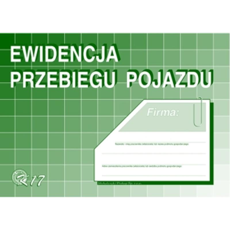 Druk Ewidencja przebiegu pojazdu bez kosztów K17