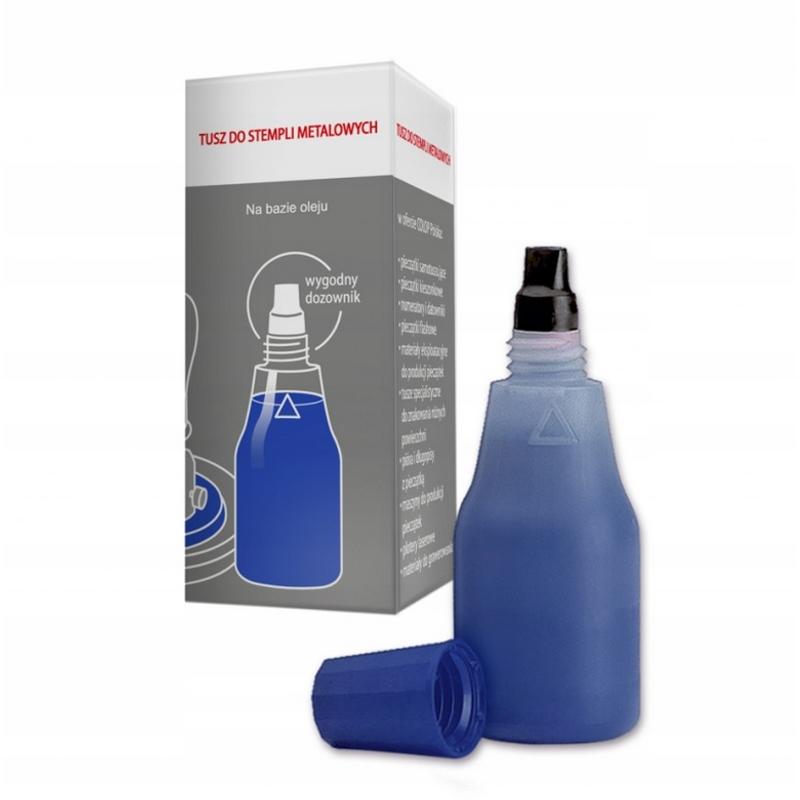 Tusz do stempli COLOP 25ml - metalowych na bazie oleju - niebieski