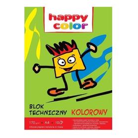 Blok A4 Techniczny kolorowy HAPPY