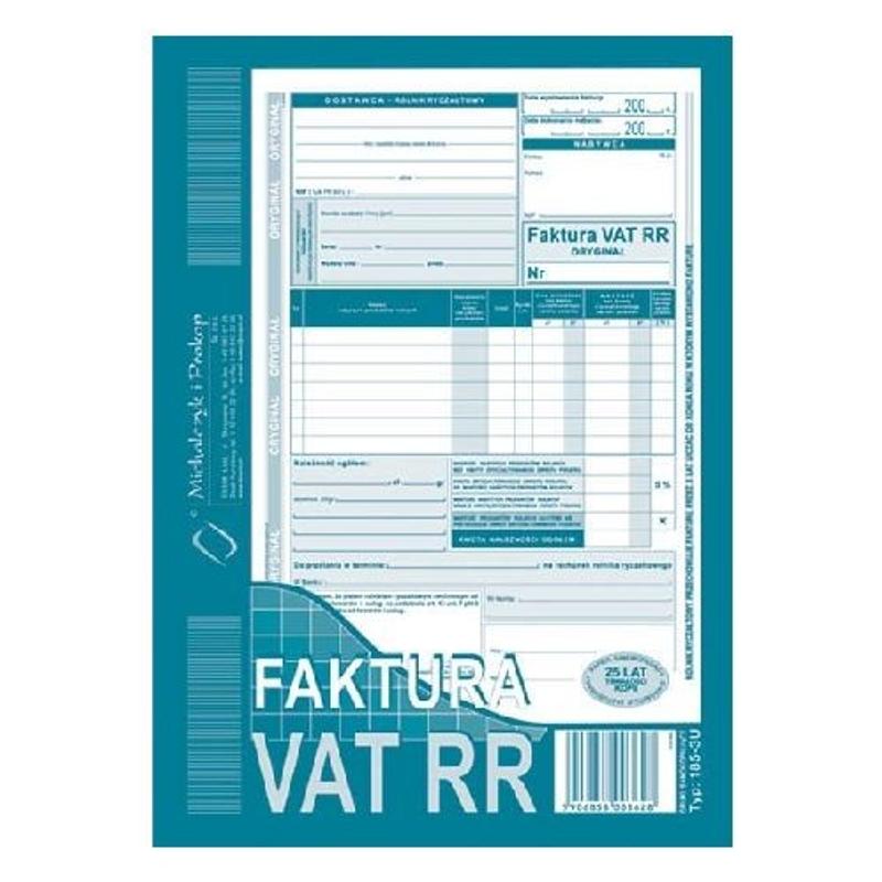 Druk Faktura A5 185-3N dla rolników