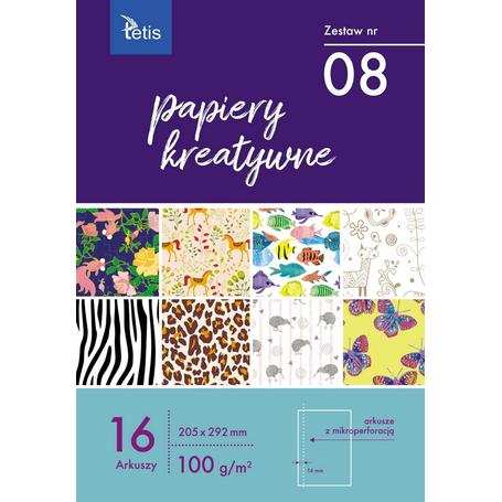 Zestaw papierów kreatywnych TETIS A4