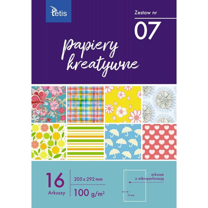 Zestaw papierów kreatywnych TETIS A4