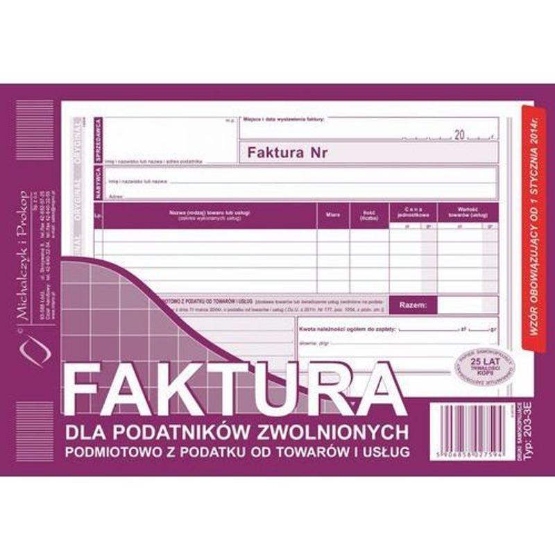 Druk Faktura A5 201-3E wielokopia