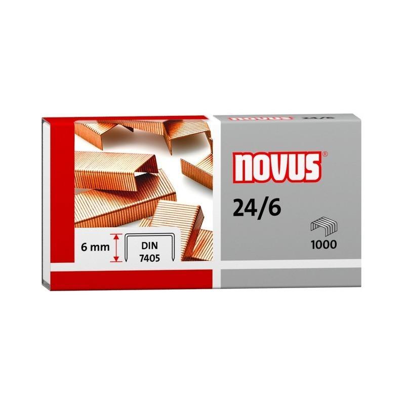 Zszywki 24/6  NOVUS miedziowane