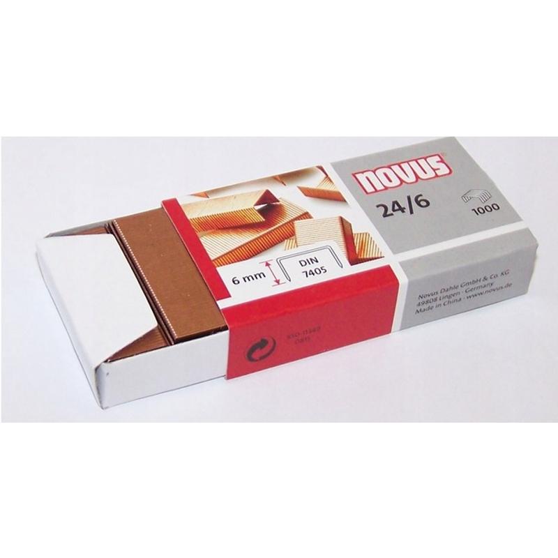 Zszywki 24/6  NOVUS miedziowane