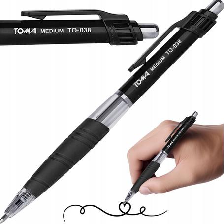 Długopis TOMA TO-038/816  Medium Czarny
