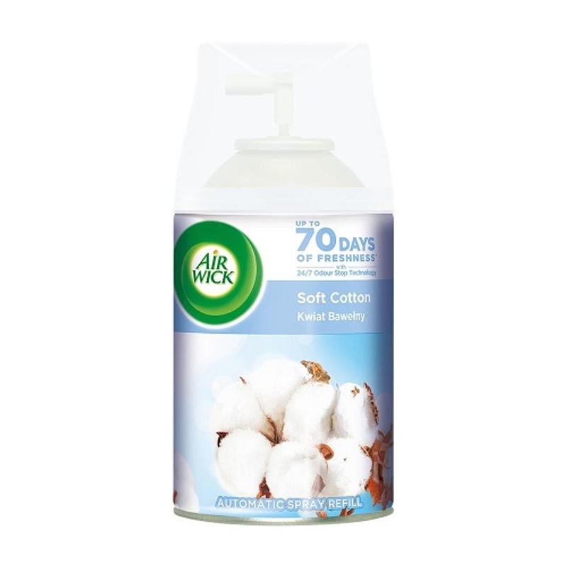 Odświeżacz powietrza AIR-WICK spray 250ml - zapas/wkład Soft Cotton