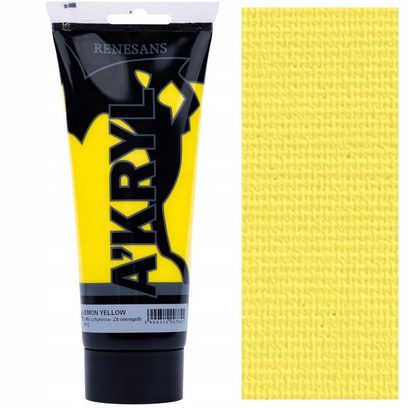 Farba akrylowa A’kryl RENESANS 200ml – żółta cytrynowa