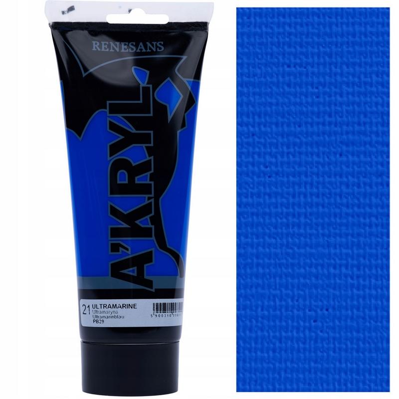 Farba akrylowa A’kryl RENESANS 200ml – ultramaryna