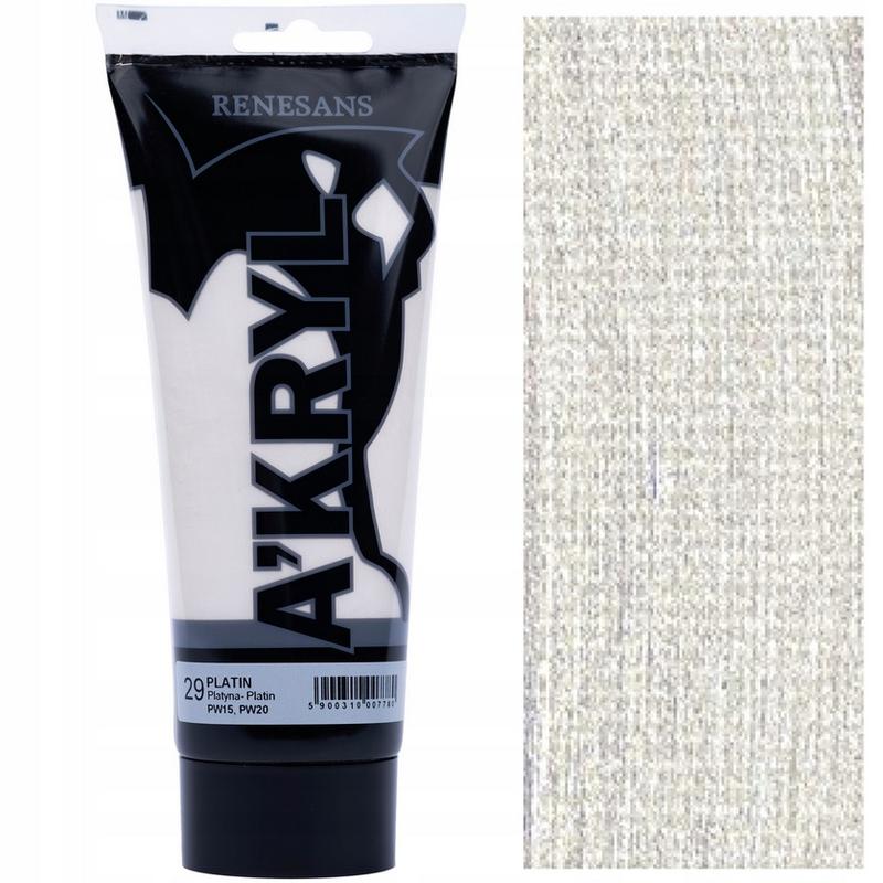 Farba akrylowa A’kryl RENESANS 200ml – platyna