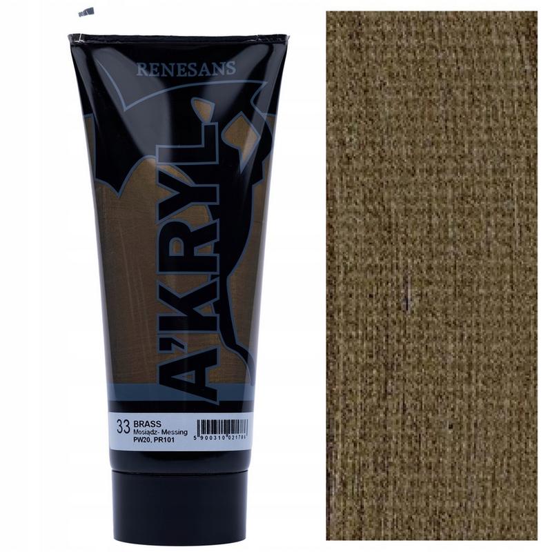 Farba akrylowa A’kryl RENESANS 200ml – mosiądz