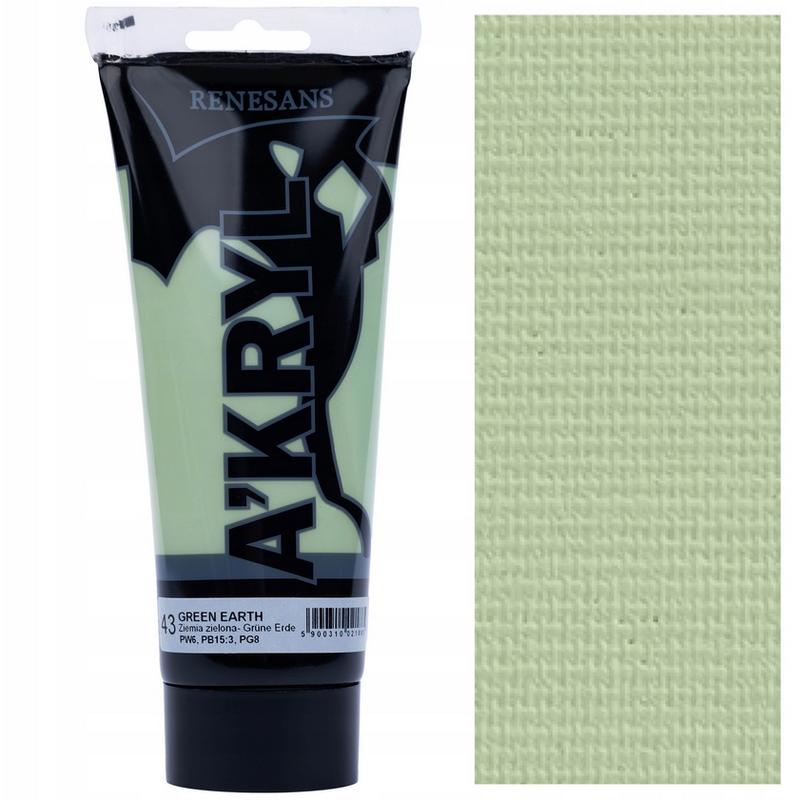 Farba akrylowa A’kryl RENESANS 200ml – ziemia zielona