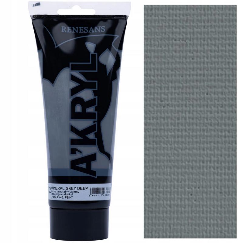 Farba akrylowa A’kryl RENESANS 200ml – szary