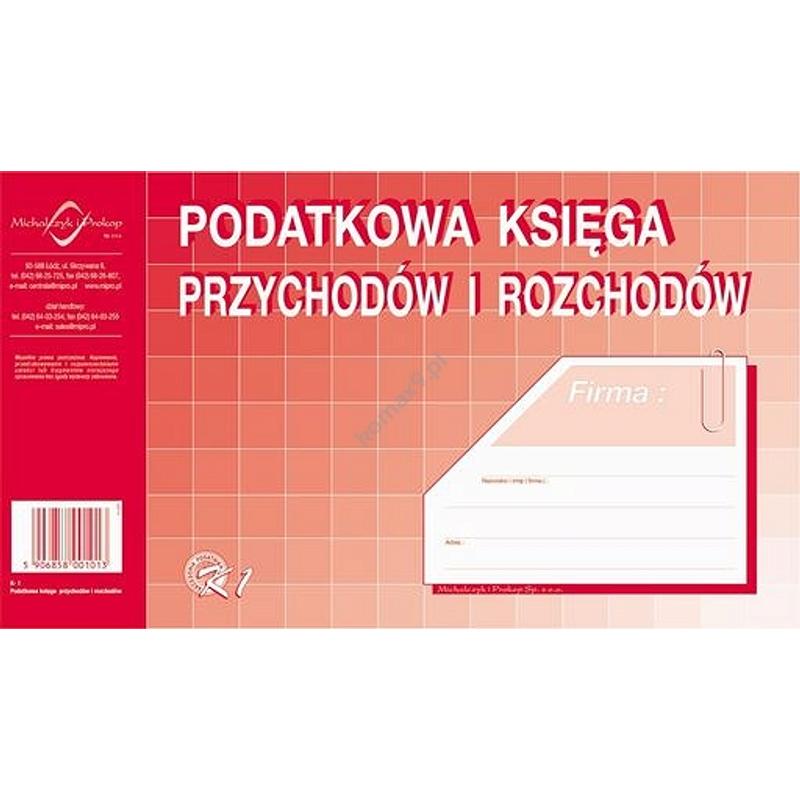 Druk Podatkowa książka A4 48 str.przychodu i rozchodu K1