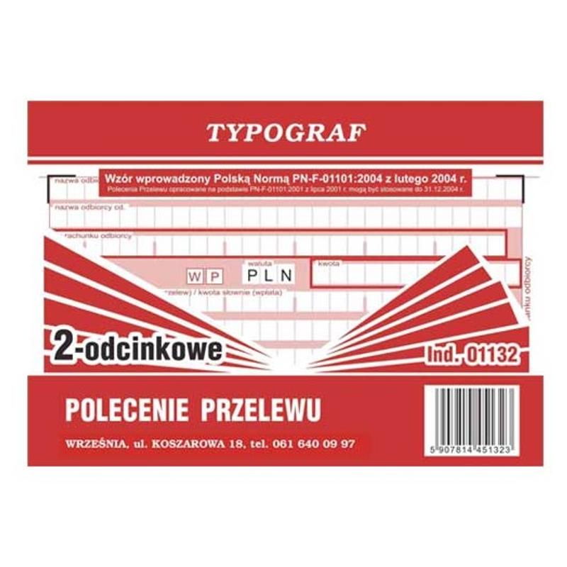 Druk polecenie przelewu 2odc WG A6 01132