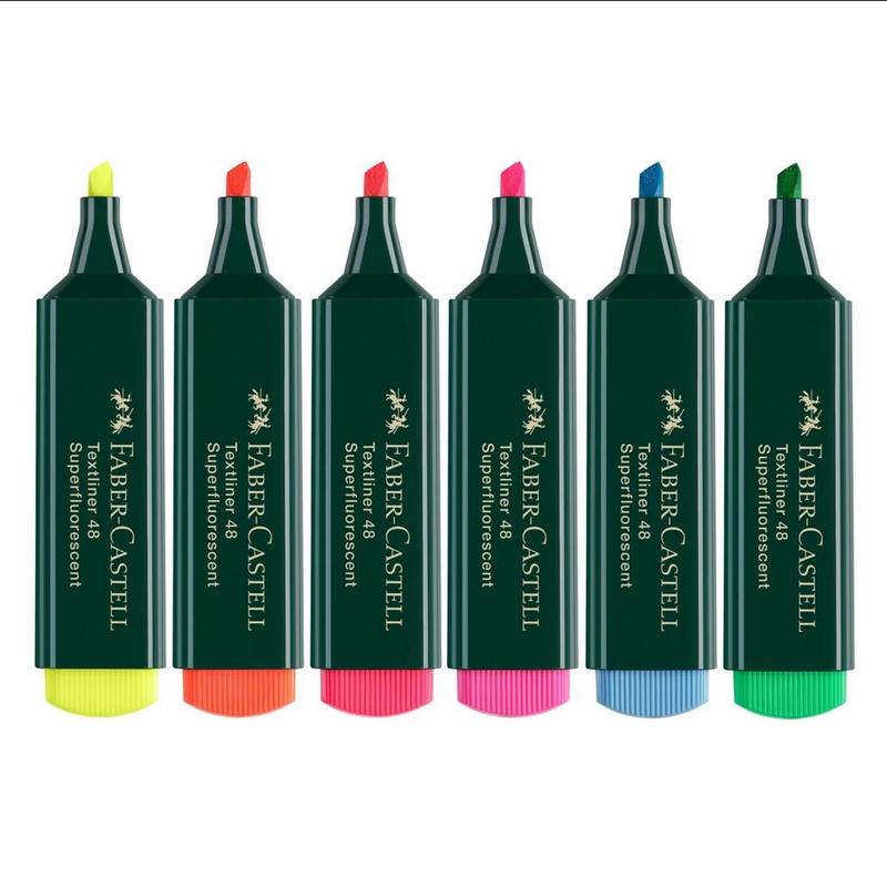 Zakreślacze Faber Castell neonowe 6 sztuk