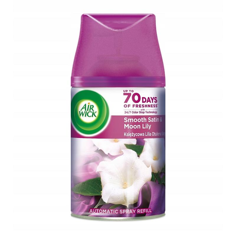 Odświeżacz powietrza AIR-WICK spray 250ml - zapas/wkład Smooth Satin & Moon Lily