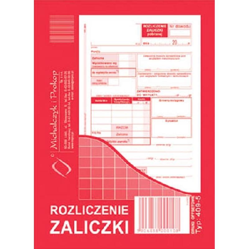 Druk Rozliczenie zaliczki 409-5 M&P