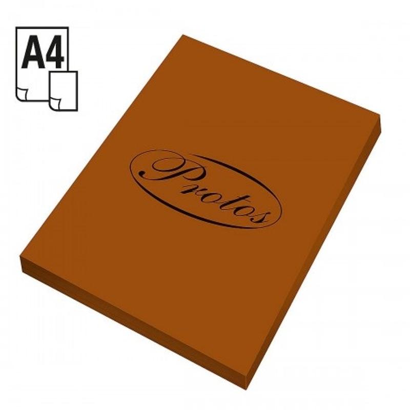 Papier A4 kolor 100 arkuszy PROTOS brązowy  80g