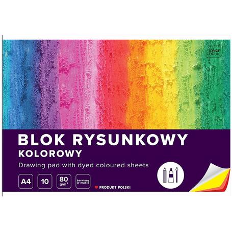 Blok A4 Rysunkowy kolorowy INTERDRUK