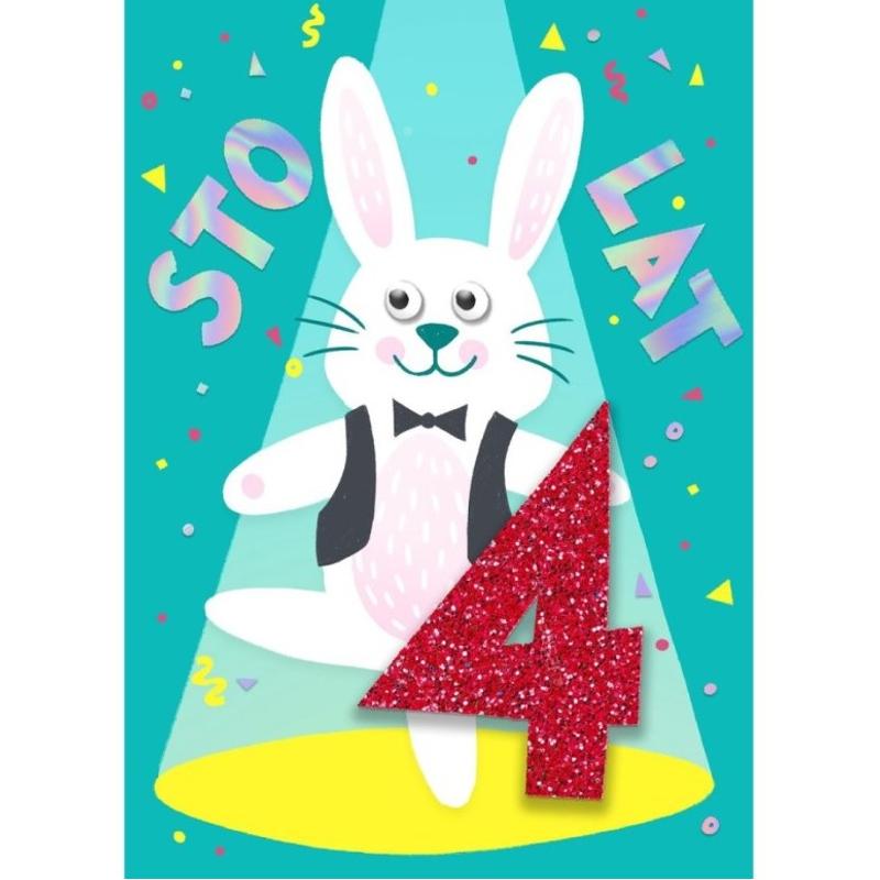 Karta okolicznościowa - Karnet B6 Cyferki brokatowe