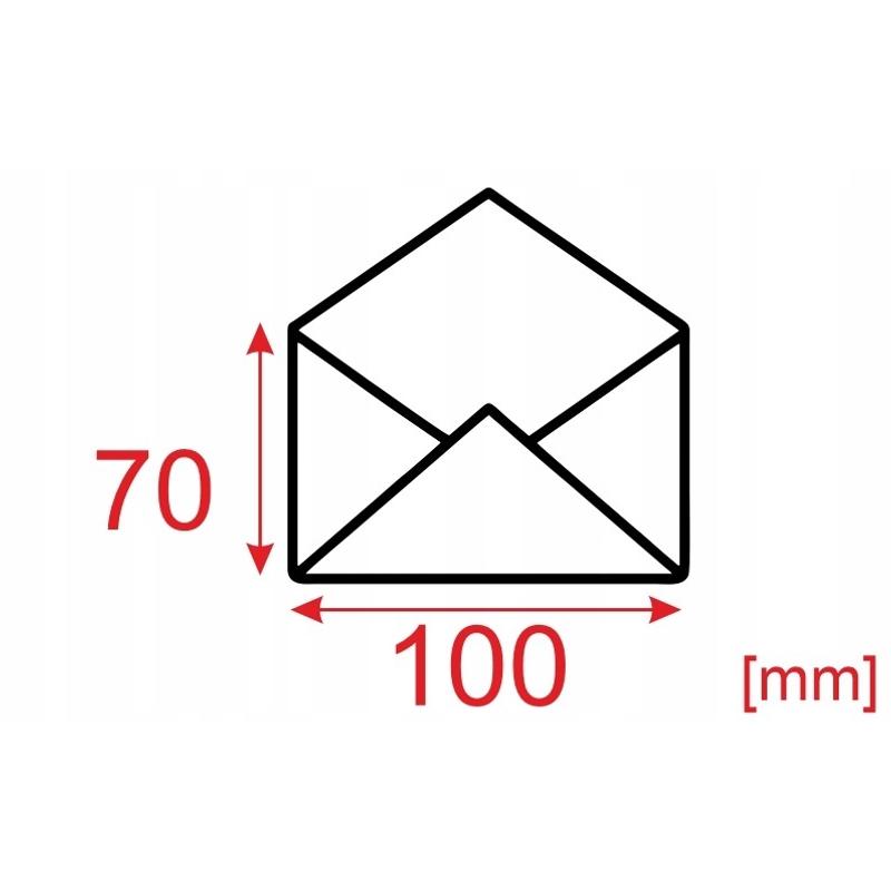 Koperta 70mm x 100mm  Gładki niebieski, satynowany a 10szt.  280428